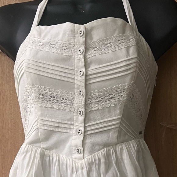 GUESS White Halter Lined Backless MINI Dress Size 3 - Picture 2 of 3